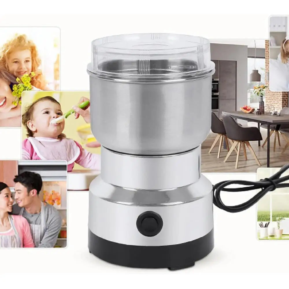 Molinillo Eléctrico de cuatro bordes para cocina, máquina multifuncional para moler granos, nueces, cereales, especias y granos, molinillo de café para el hogar