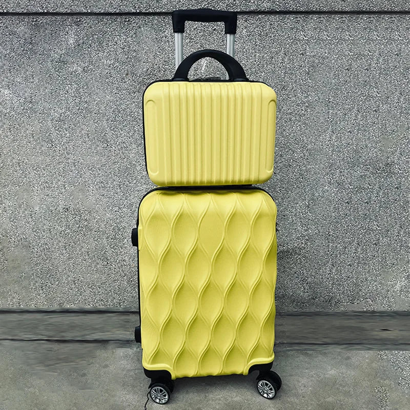 Juego de Maletas de Viaje de Cuatro Piezas con Ruedas Universales ABS, Juego de Maletas de Mano para Viajes y Viajes de Negocios en Tamaños de 14, 20, 24 y 28 Pulgadas