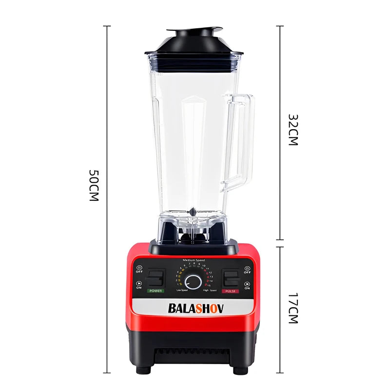 Licuadora comercial de alta potencia, exprimidor de frutas, procesador de alimentos, batidos de hielo, trituradora de jugo, 2000 V, 220 W