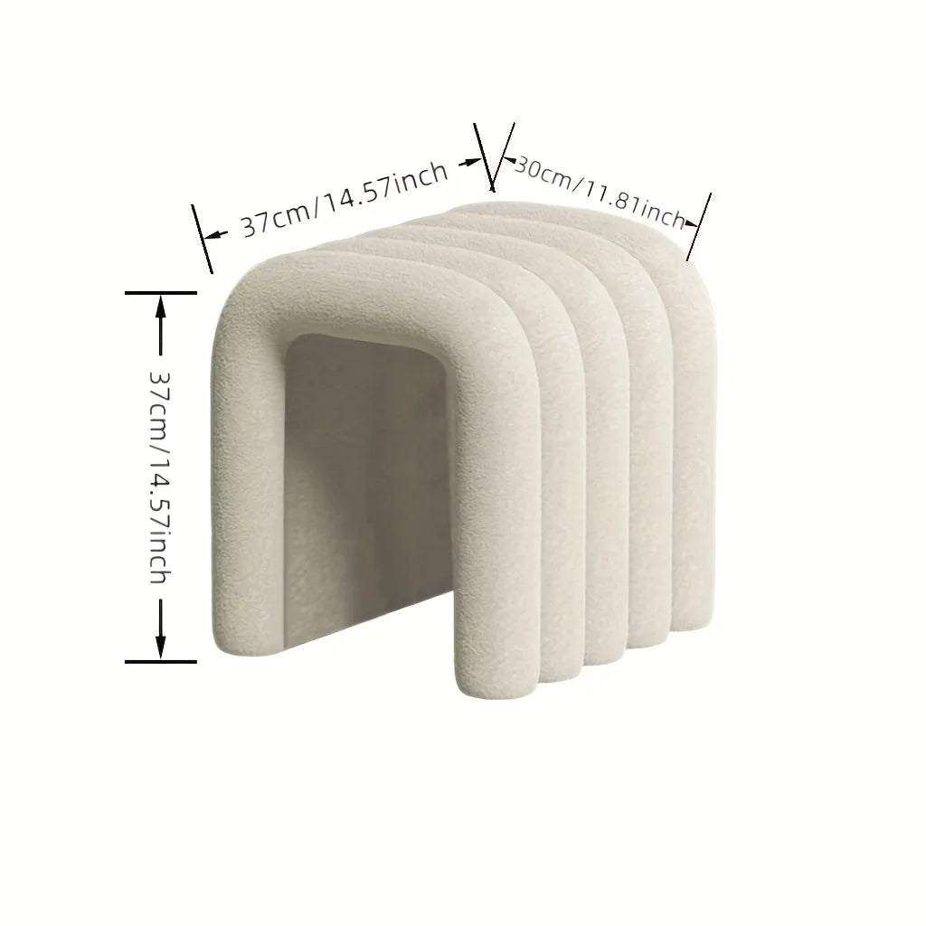 Taburete Moderno, Lujoso Reposapiés de Terciopelo y Banco de Maquillaje, Taburete Versátil para Decoración de Sala de Estar, Dormitorio y Pasillo