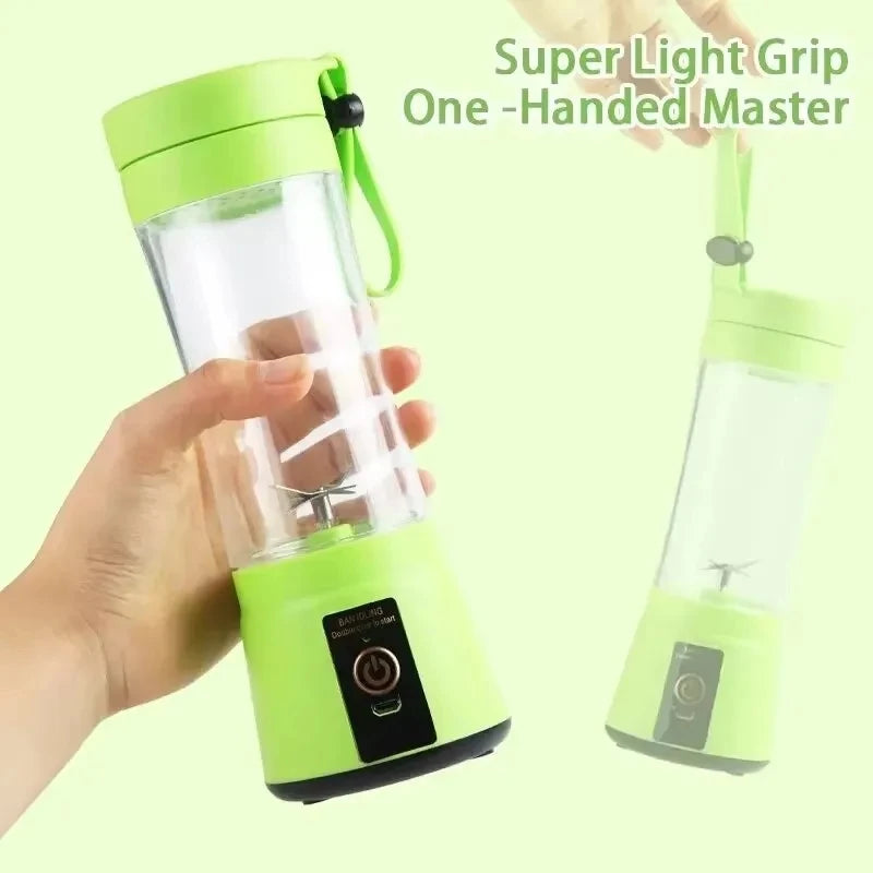 Licuadora de jugos doméstica de 380 ml, mini licuadora eléctrica, licuadora de batidos recargable por USB, licuadora portátil, electrodomésticos para el hogar