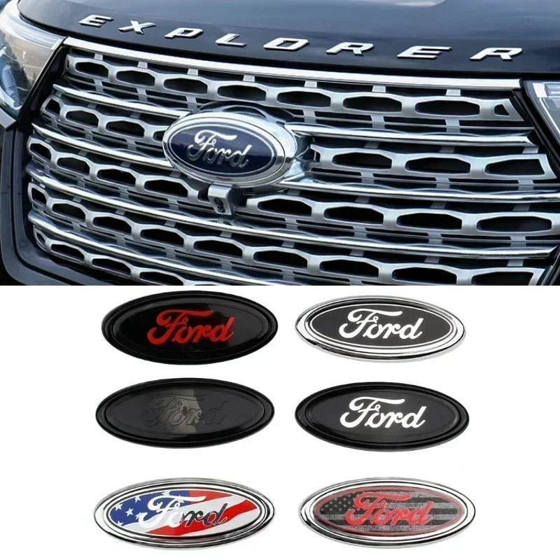 Emblema de coche ABS de 115x45mm para capó delantero y trasero, accesorios para Focus, Fiesta, Mondeo, F150, Ranger, Fusion, Kuga