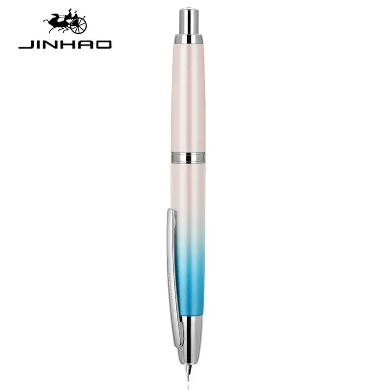 JINHAO 10 pluma estilográfica de prensa, punta retráctil EF/F de Metal con Clip, convertidor de pluma de tinta para escribir, suministros escolares, papelería PK A1 A2