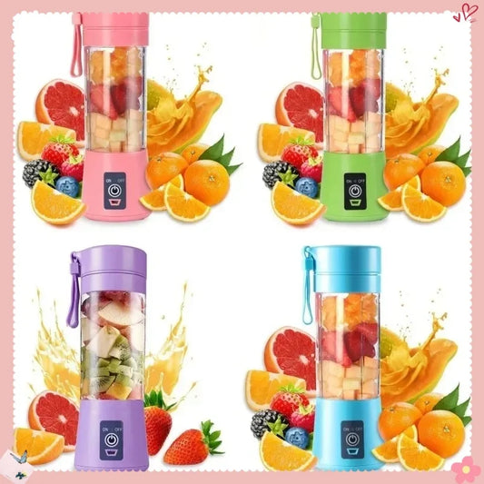 Licuadora Eléctrica Portátil Recargable, Vaso Mezclador de Frutas para Viajes, Mini Batidora para Smoothies y Batidos