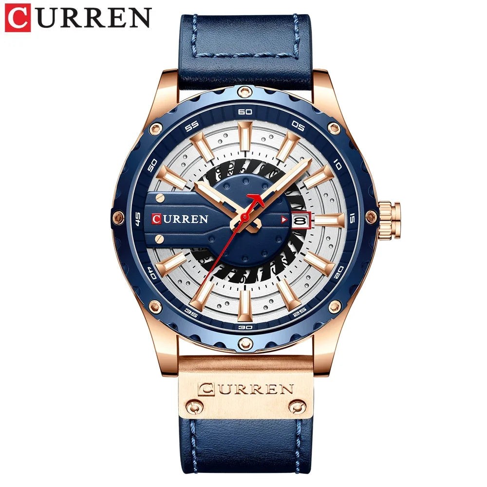 Marca CURREN, reloj de cuarzo para hombre, nueva moda, resistente al agua, informal, de negocios, militar, reloj para hombre, relojes con fecha automática, reloj Masculino