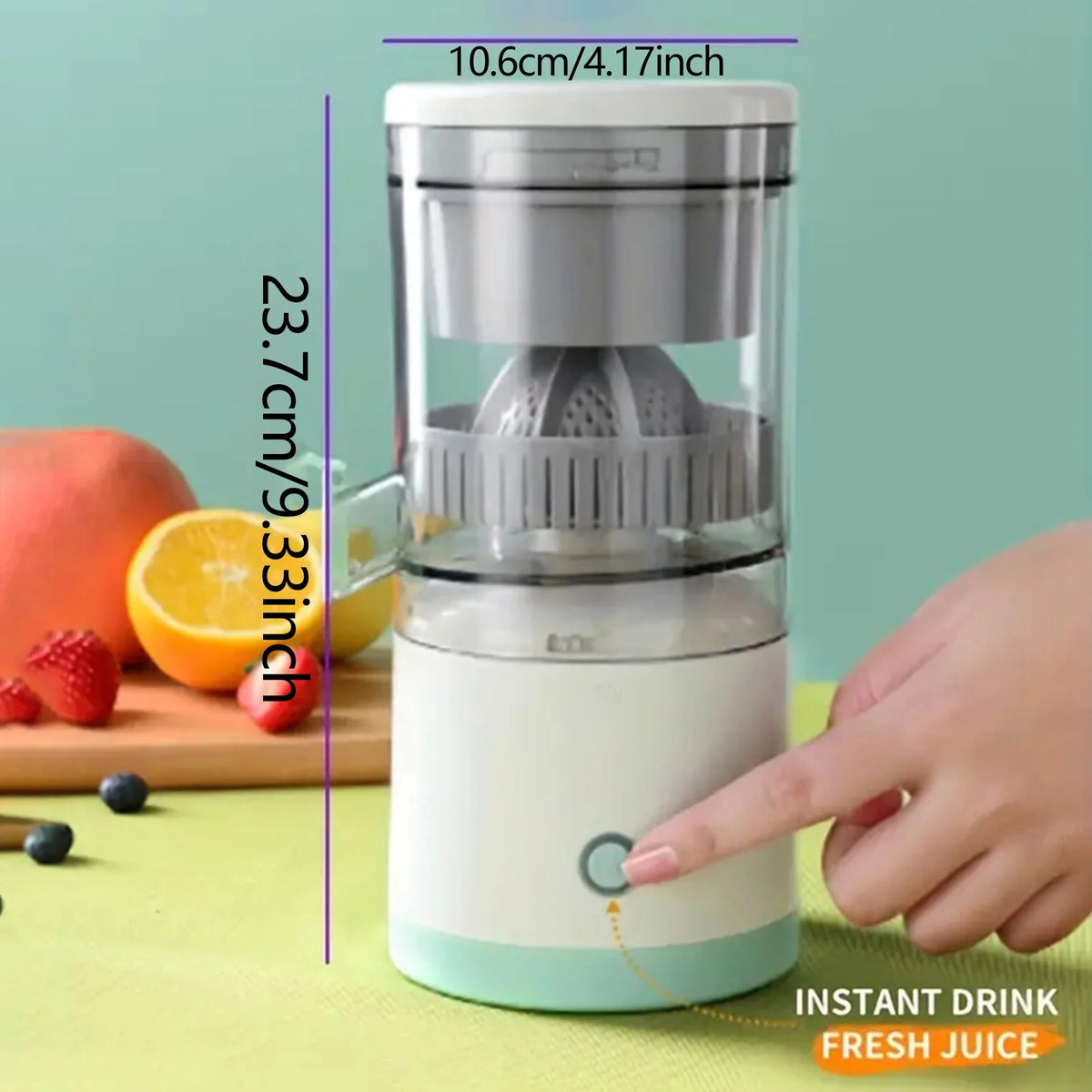 Exprimidor de cítricos eléctrico portátil, máquina exprimidora de zumo de naranja con carga USB, licuadora de frutas y limón, mezclador exprimidor fresco automático