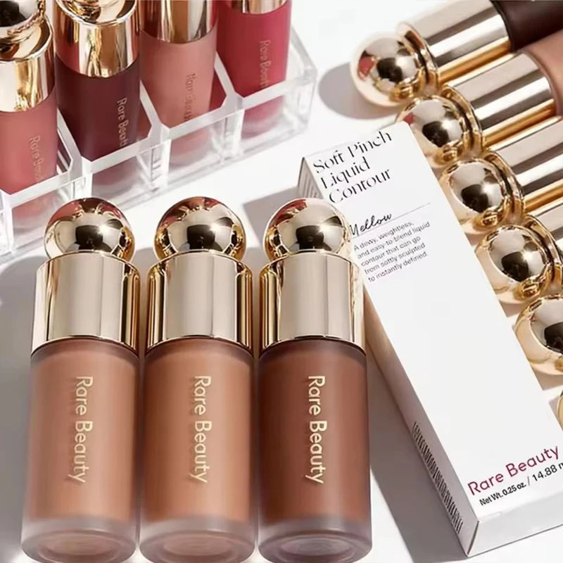 Nuevo Bronceador Tridimensional en Barra Rare Beauty Always Sunny Silky, Maquillaje Natural con Efecto Sombra, Rubor Líquido, Cosméticos Faciales