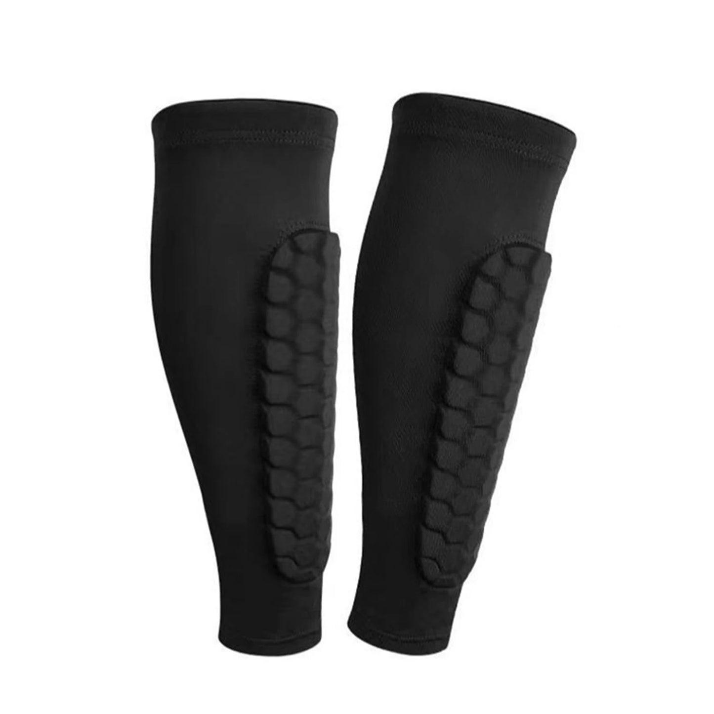 2 uds espinilleras fútbol baloncesto con acolchado de panal nailon transpirable Anti impacto protectores de piernas deportivos para niños adultos