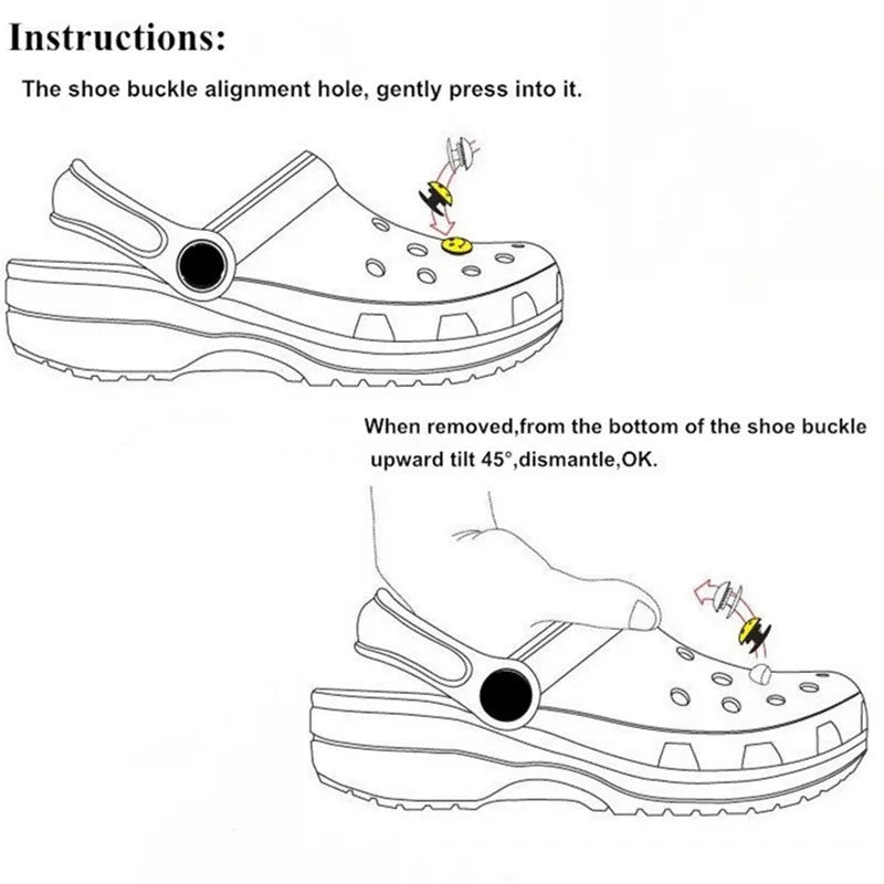 10 Uds. Nueva serie navideña, adornos para zapatos con agujeros, bonitos zapatos de Reno de dibujos animados, hebilla DIY, accesorios para zapatos con agujeros 3D