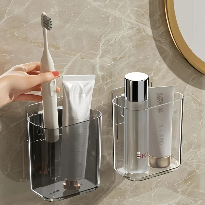 Soporte de Pared para Cepillos de Dientes, Organizador Adhesivo para Baño sin Taladrar, Organizador y Almacenamiento para Cocina y Baño
