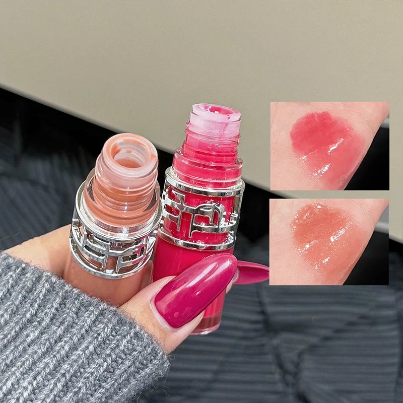 Brillo Labial Efecto Espejo, Resistente al Agua y de Larga Duración, No se Pega a la Taza, Textura Sedosa, Efecto de Maquillaje Natural
