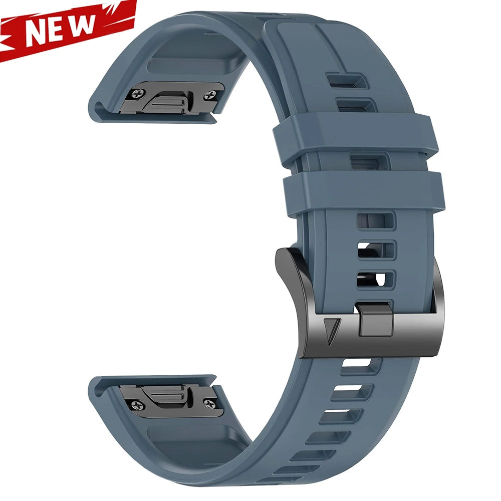 Correa deportiva de silicona QuickFit de 26 y 22mm para Garmin Fenix 7 7X PRO 6 6X GPS 5 5X Plus 3 HR Epix Pro instinto 2X