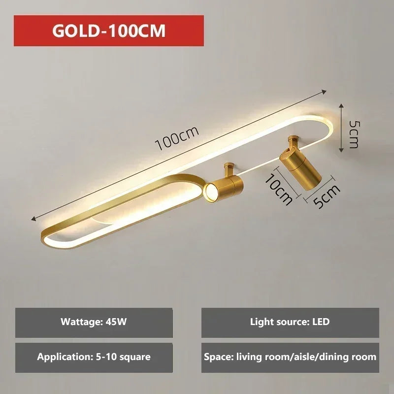 Luces de techo LED modernas con foco, candelabro de pasillo para sala de estar, pasillo, guardarropa, accesorios de iluminación interior para el hogar