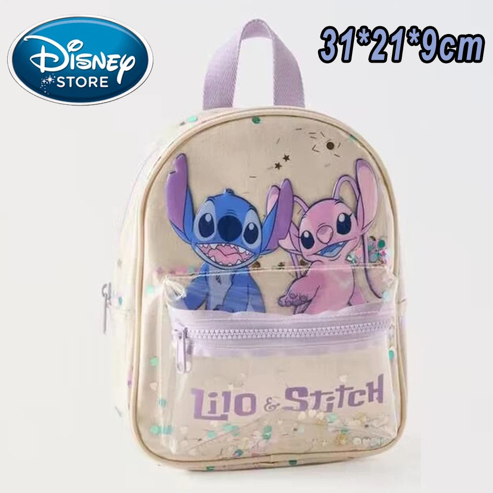 Mochila de Peluche Stitch 2026, Mochila Escolar Japonesa Azul con Diseño Divertido de Stitch, Mochila de Gran Capacidad para Estudiantes, Bolsa de Jardín de Infancia, Regalo para Niños