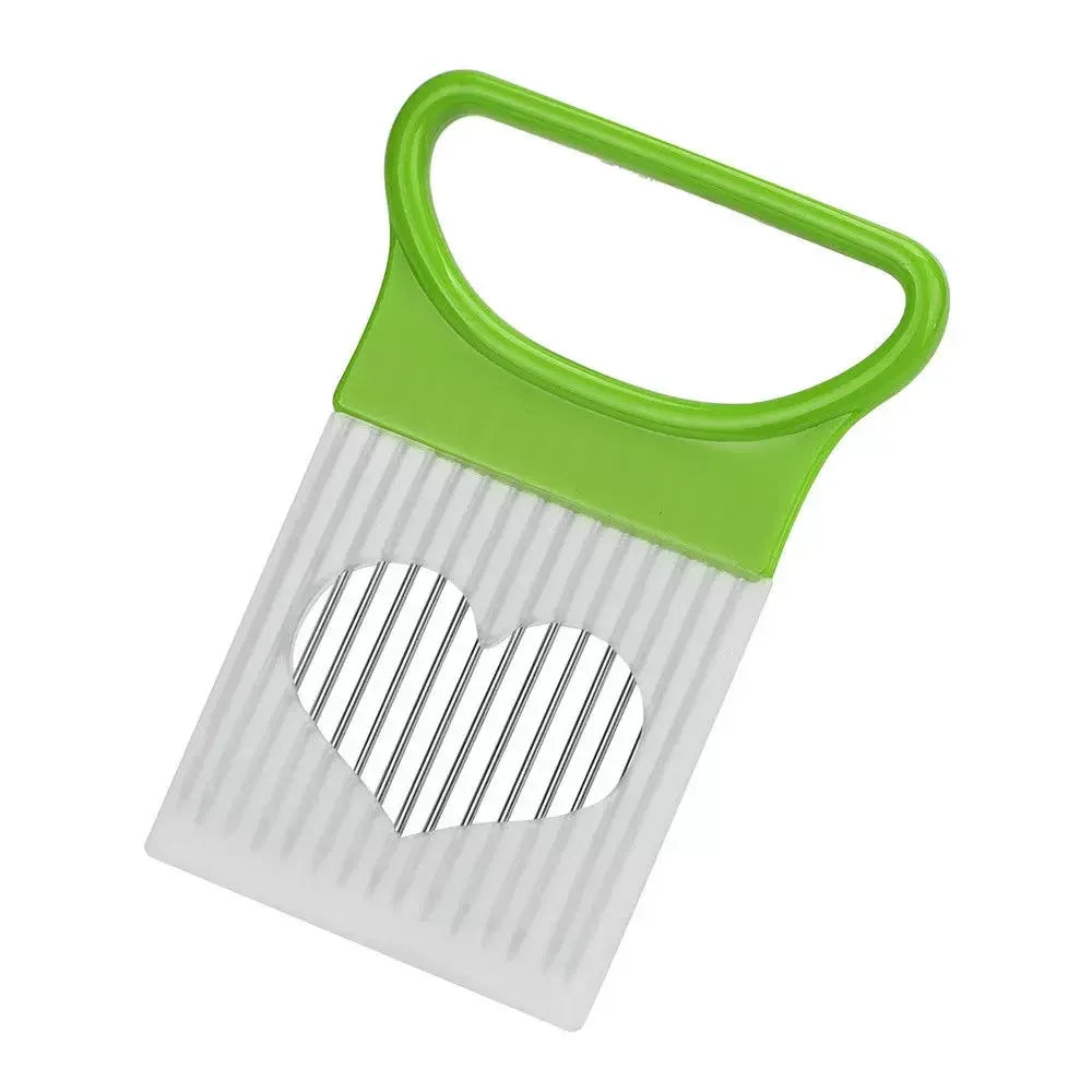 Rebanadas de cebollas sin esfuerzo con esta rebanadora de cebolla colorida, soporte para patatas fritas de acero inoxidable para cocina, 1 ud.