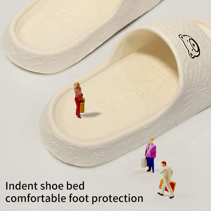 Zapatillas antideslizantes para mujer, ropa exterior, novedad de 2024, sandalias de baño para interior del hogar, Eva de verano para mujer