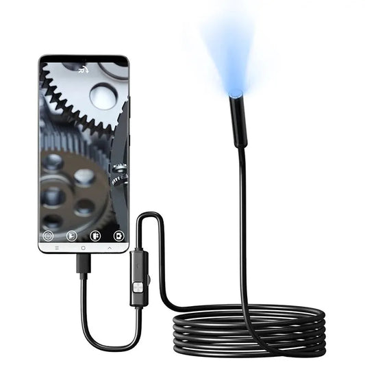 Cámara endoscópica TYPE-C de 7,0 MM, impermeable IP67, 6 LED, ajustable, USB, Android, boroscopio de inspección Flexible para teléfono y PC