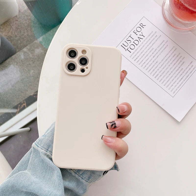Funda de teléfono con protección de cámara para iPhone 11, 12, 13, 14 Pro Max XS X XR 7 8 Plus SE 2020, fundas traseras de parachoques a prueba de golpes