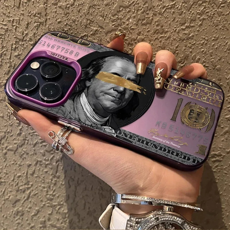 Funda de teléfono de PC con diseño Popular de dólar para iPhone 15 16 14 Plus 16E 13 12 Pro Max, cubierta dura mate a prueba de golpes para teléfono USD