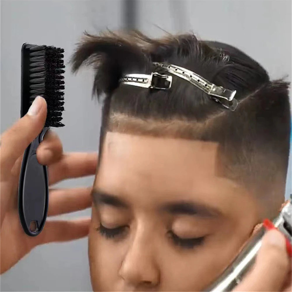 1 unidad, gran oferta, cepillo de cerdas suaves, tijeras, limpieza de la piel, cortapelos para hombres, cabezal de aceite, cuchilla para barbería, peine, accesorios de peluquero