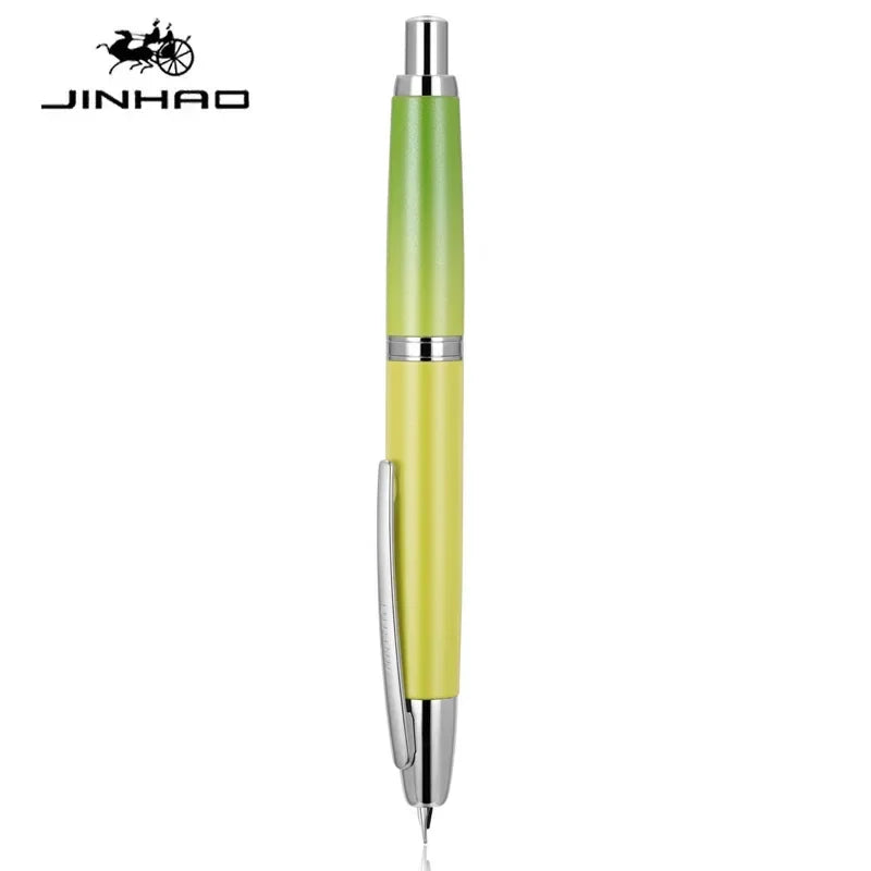 JINHAO 10 pluma estilográfica de prensa, punta retráctil EF/F de Metal con Clip, convertidor de pluma de tinta para escribir, suministros escolares, papelería PK A1 A2