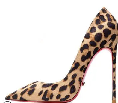 HLTINO, tacones altos de fondo rojo de 12cm, zapatos de lujo de cuero genuino, tacones de aguja súper altos para mujer con zapatos de tacón de primavera para mujer