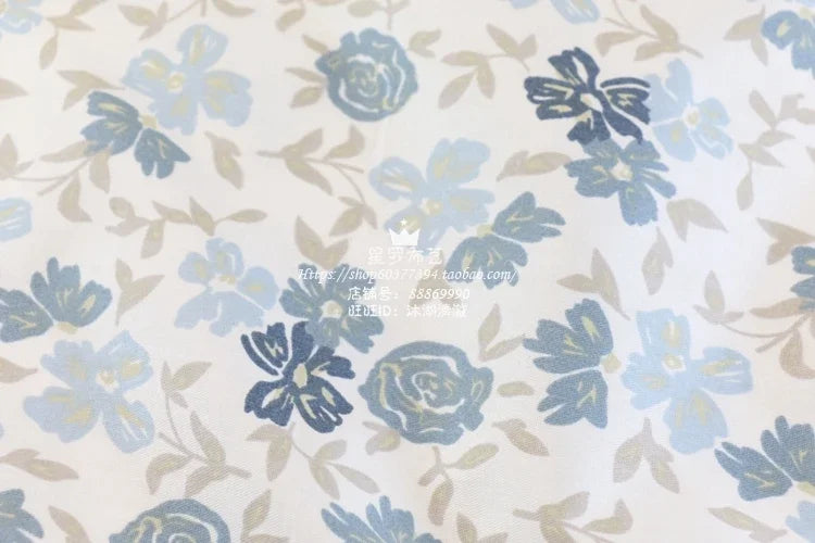 235x50cm tela azul gris rosa raya floral estampado de hojas funda nórdica juego de cuatro piezas tela de cama