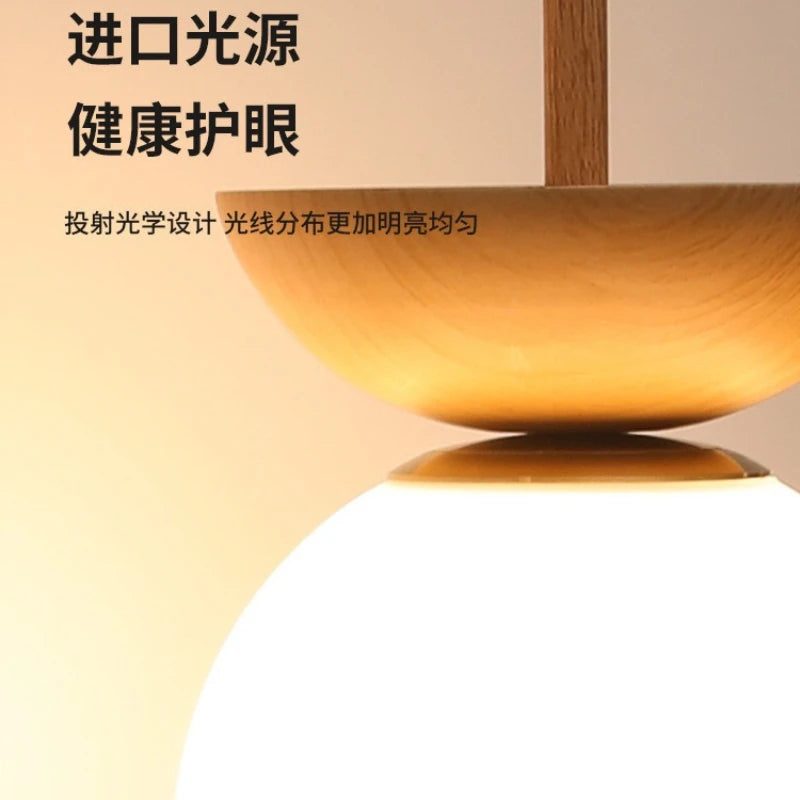 Lámparas para sala de estar, luz Led de techo para puerta de entrada japonesa, pasillo de aire, balcón nórdico, bola redonda