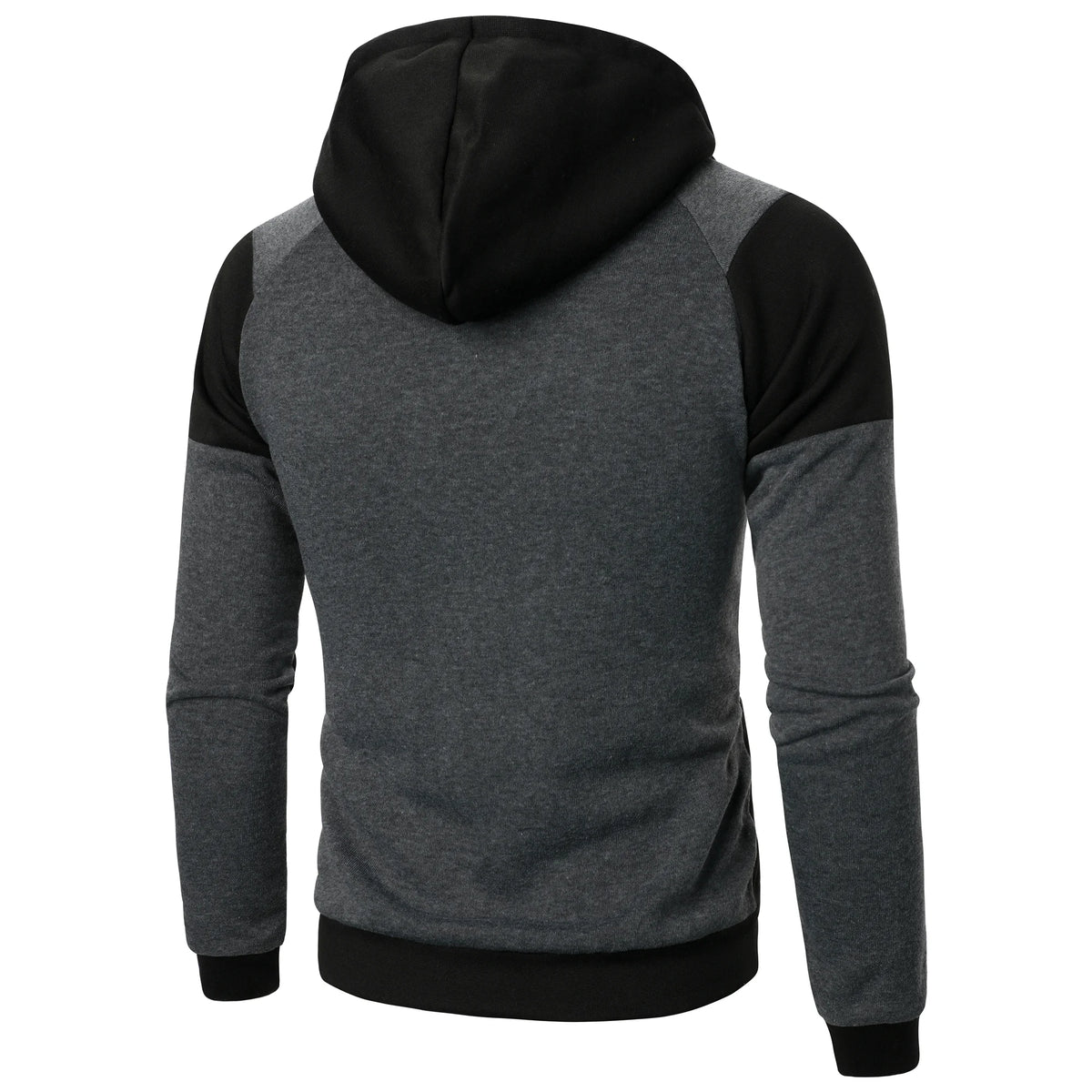 Deportes de otoño e invierno empalmados top casual de manga larga con capucha estilo deportivo para hombres