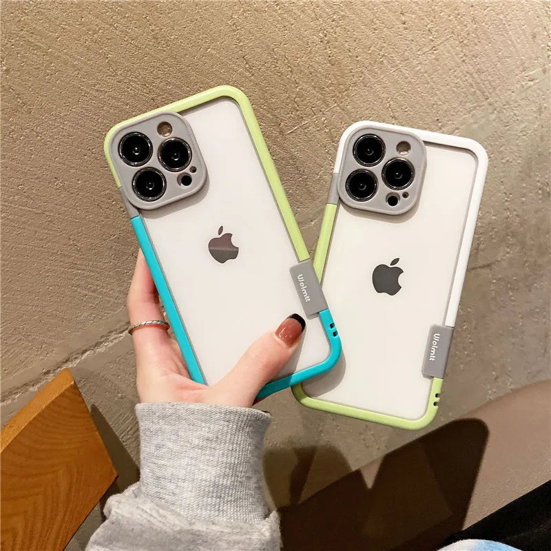 Funda de teléfono con marco de silicona suave a prueba de golpes para iPhone 17 Pro Max 13 14 15 16 Plus NoBack protección contra la disipación de calor cubierta de parachoques