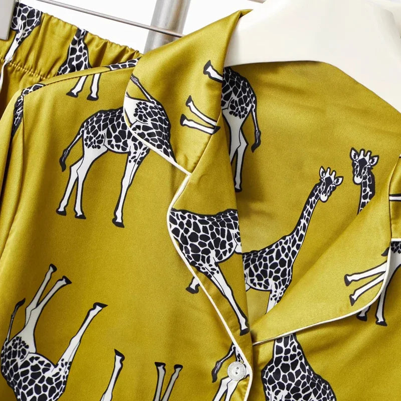 Ropa de dormir con estampado de estética para mujer, pijamas dulces Y2k, estilo europeo, elegante, con clase, a la moda, primavera y otoño