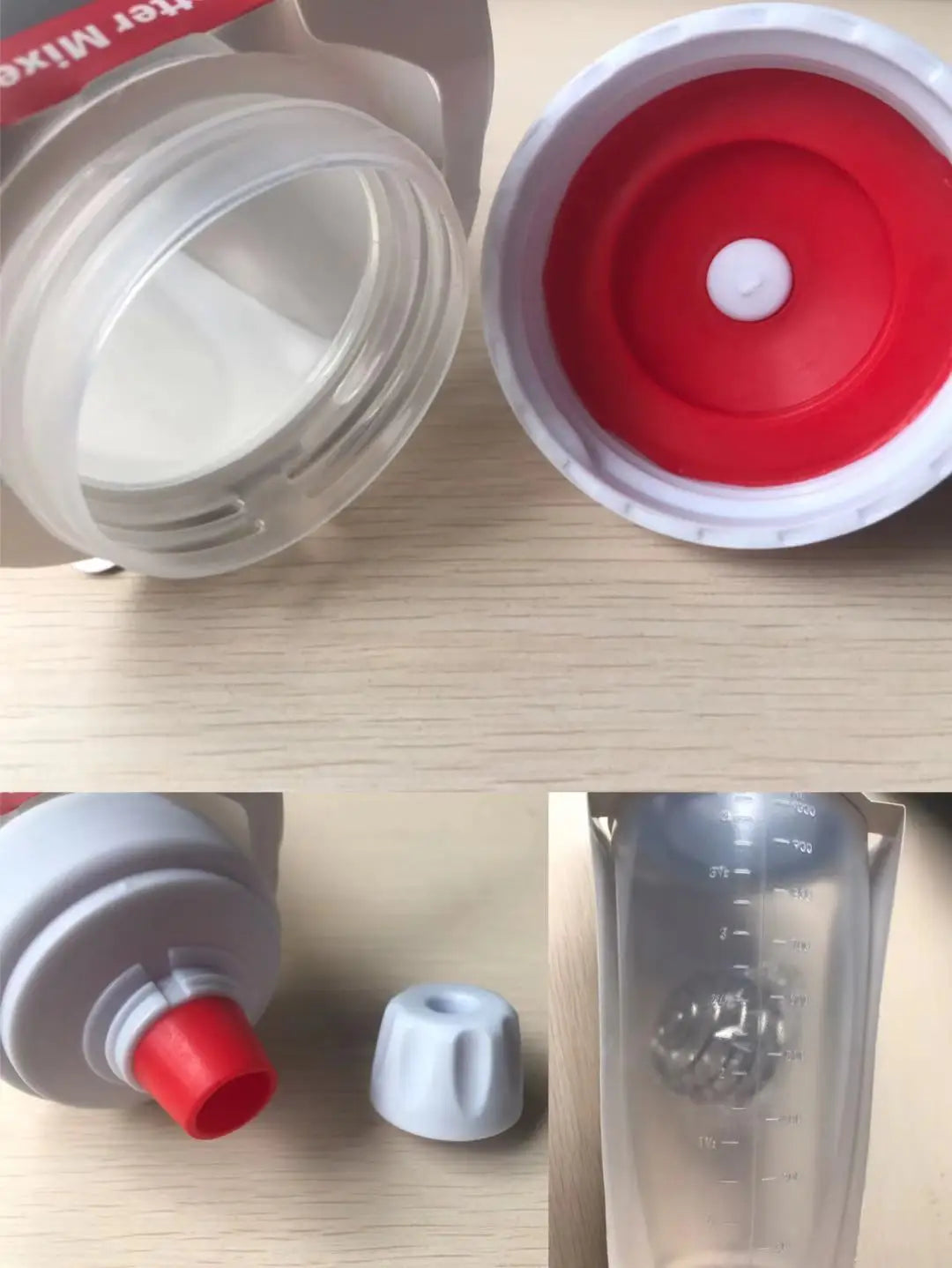 Botella mezcladora de masa para panqueques con bola mezcladora y batidor de alambre para panqueques, cupcakes, muffins, crepes y más con calidad de restaurante