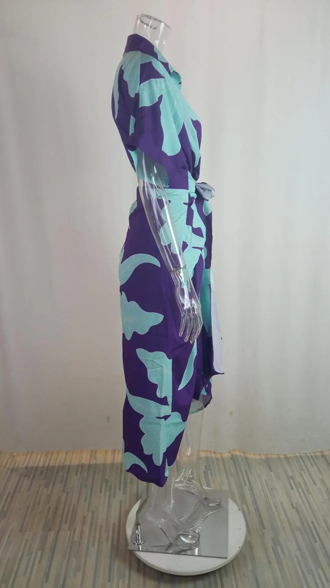 Vestidos Elegantes para Mujer 2026: Vestido de Mujer con Estampado Irregular, Cuello Solapa, Ajuste Delgado y Contraste, Ideal para el Trabajo y con un Toque de Temperamento.