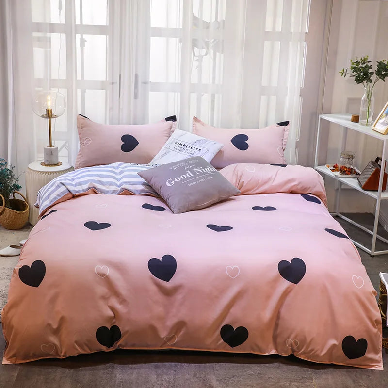 Funda de edredón Reversible, juego de cama de 3 piezas, funda de edredón geométrica en blanco y negro con 2 fundas de almohada, Queen y King