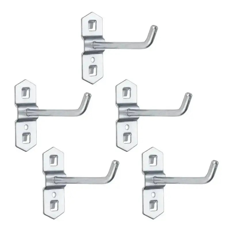 Ganchos para tablero perforado, perchas oblicuas individuales de acero para organización de herramientas de garaje, llavero para utensilios de cocina, 1-10 Uds.