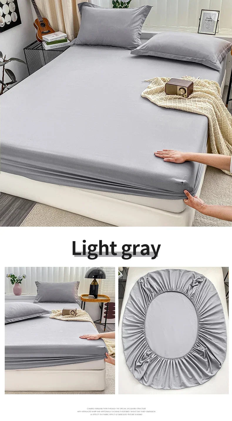 Sábana bajera cepillada de color sólido de primera calidad, tejido de satén ultrasuave para noches acogedoras: ropa de cama hipoalergénica y de fácil cuidado