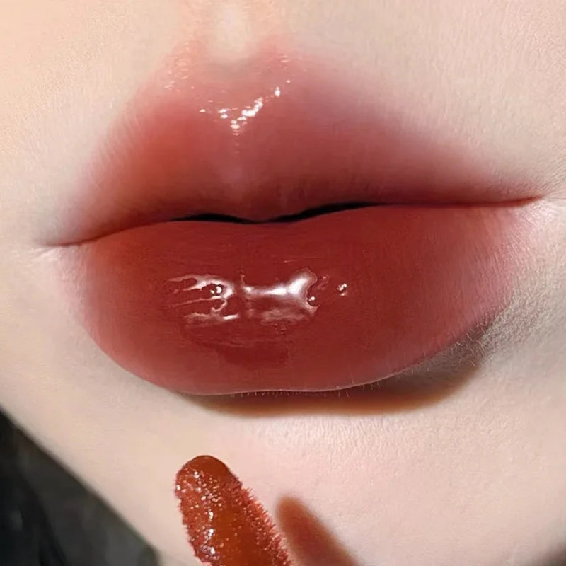 Tinte Labial Hidratante con Brillo Herorange, Textura Acuosa, Labios Voluminosos con Efecto Cristal, Larga Duración, No Reseca, Maquillaje Diario para Citas