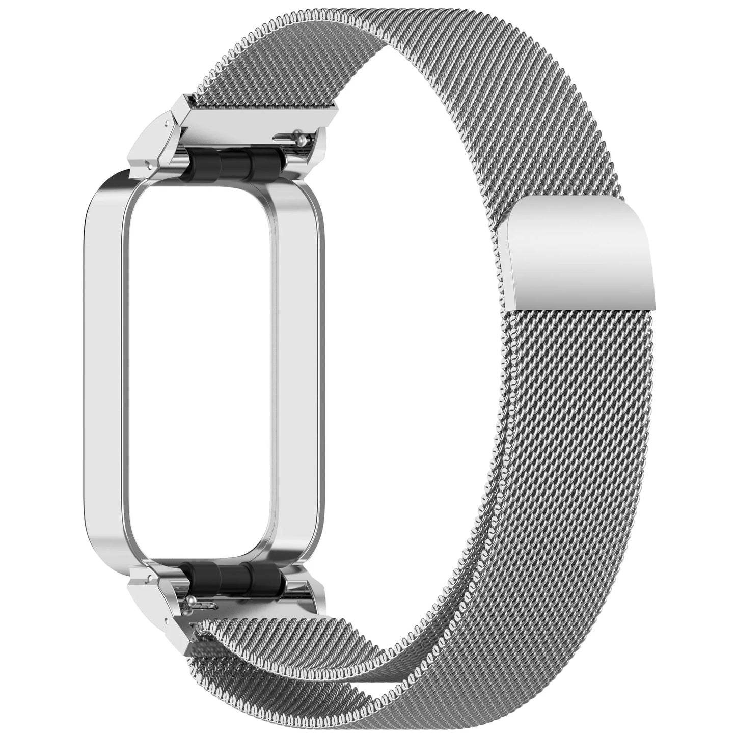 Funda de Metal + correa milanesa para Xiaomi mi band 9, accesorios activos, pulsera, correa + funda protectora de parachoques para Redmi band 3