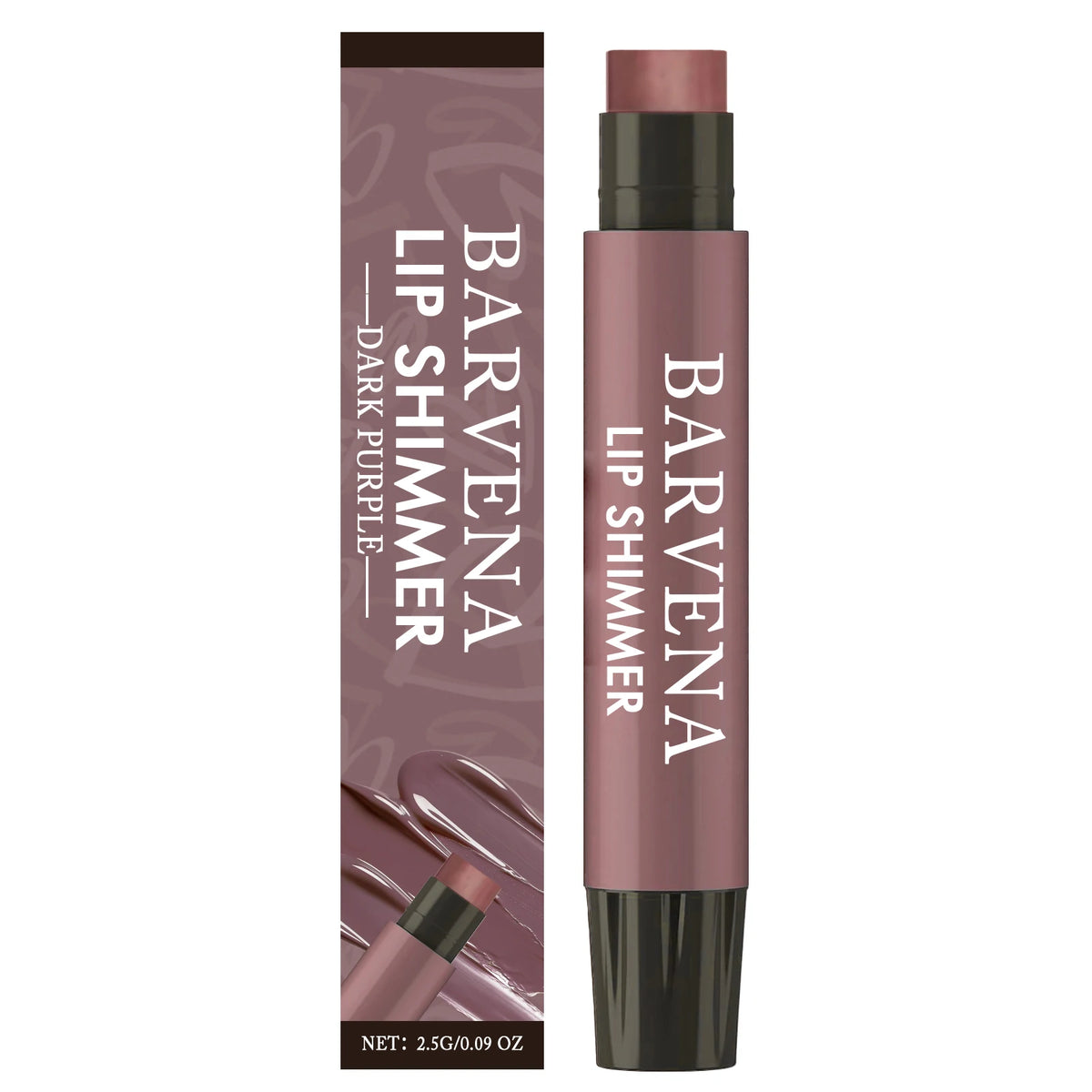 Brillo Labial con Tinte Morado Oscuro, Bálsamo Labial en Barra de Larga Duración, Hidratación con Acabado Natural Luminoso, Maquillaje Humectante y Nutritivo