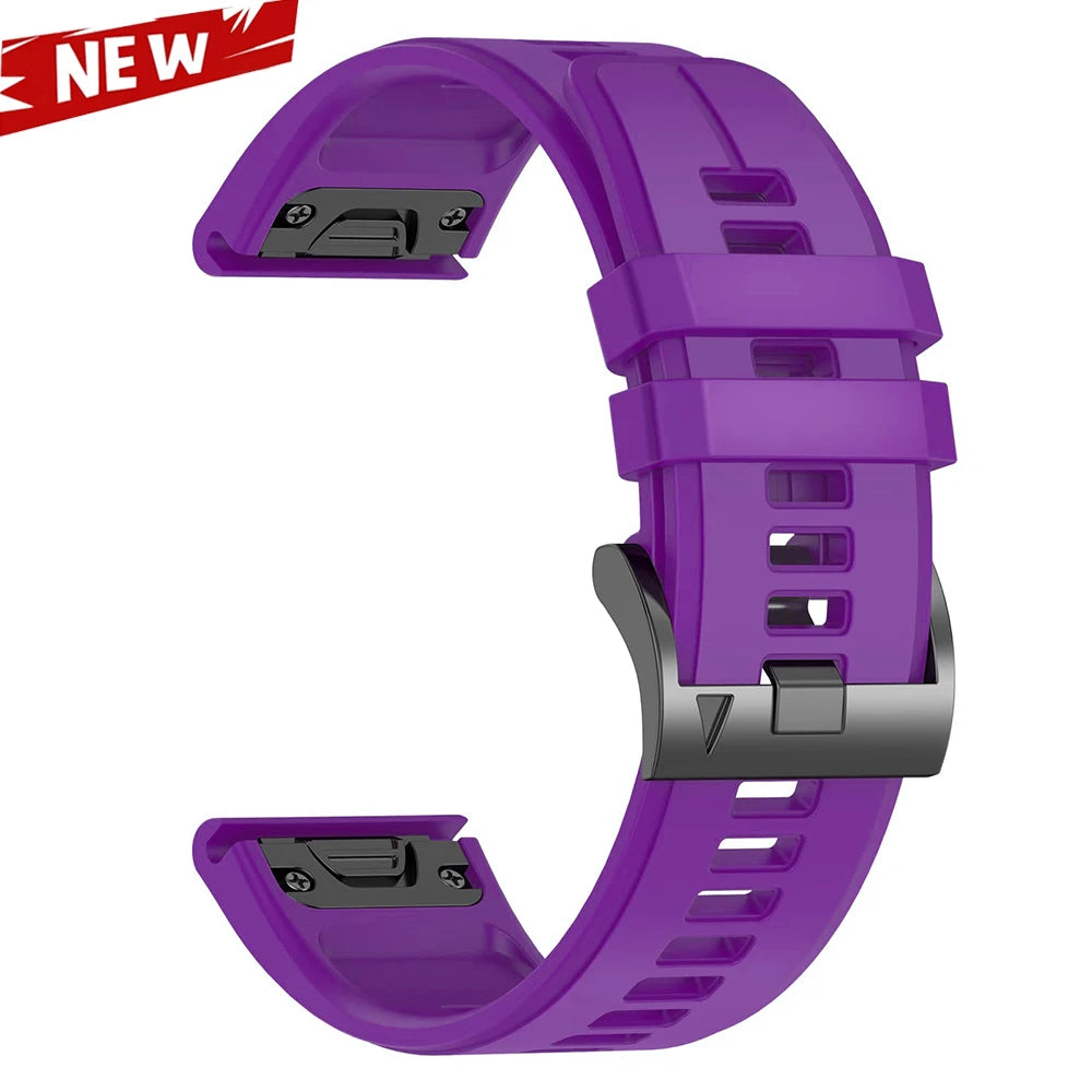 Correa deportiva de silicona QuickFit de 26 y 22mm para Garmin Fenix 7 7X PRO 6 6X GPS 5 5X Plus 3 HR Epix Pro instinto 2X