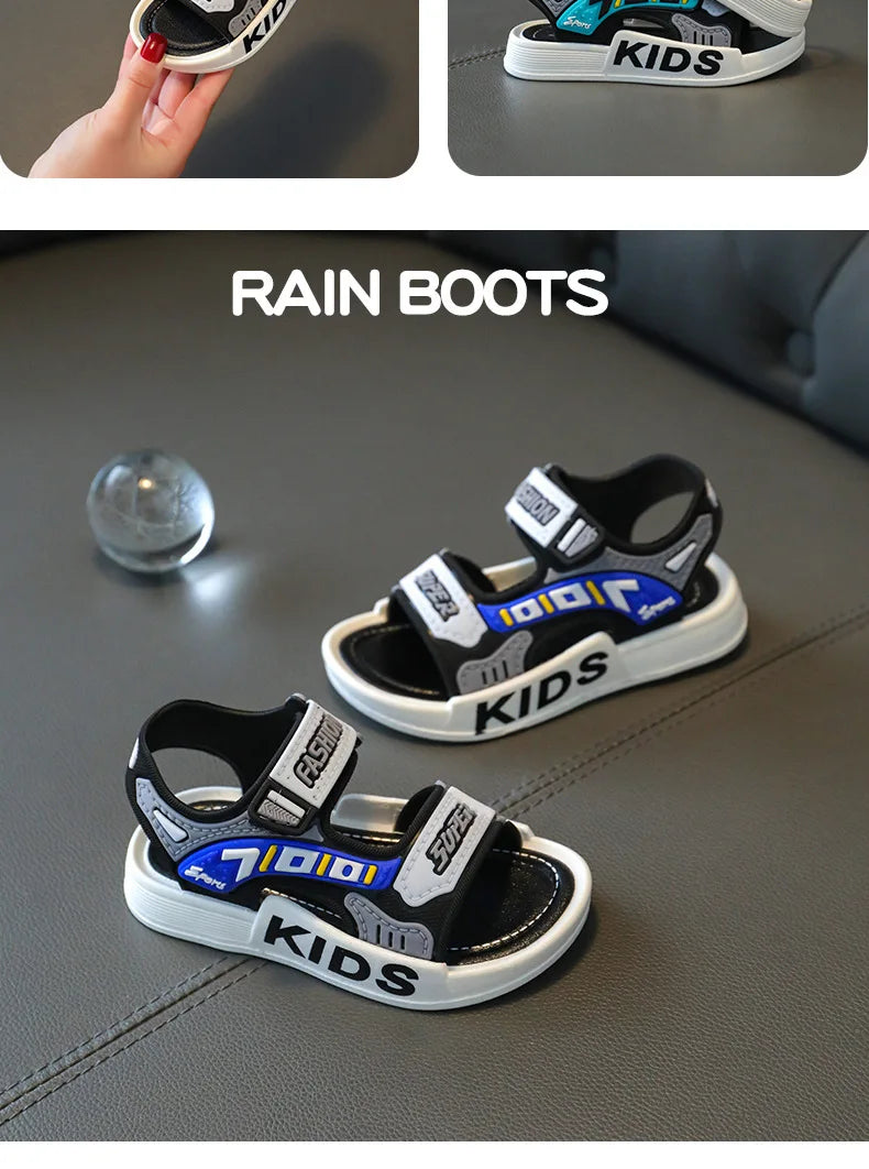 Sandalias deportivas transpirables, Sandalias de verano para niños, zapatos de playa informales, zapatos cómodos de suela blanda para niños, Sandalias antideslizantes de moda