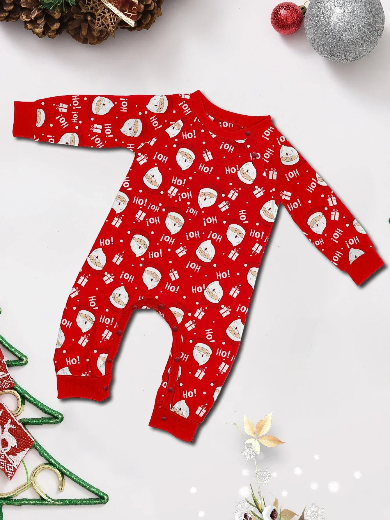 Nuevo pijama navideño con apariencia familiar, estampado de Papá Noel, trajes a juego para madre, padre y niños, traje holgado bonito de 2 piezas, ropa de dormir, ropa de Navidad
