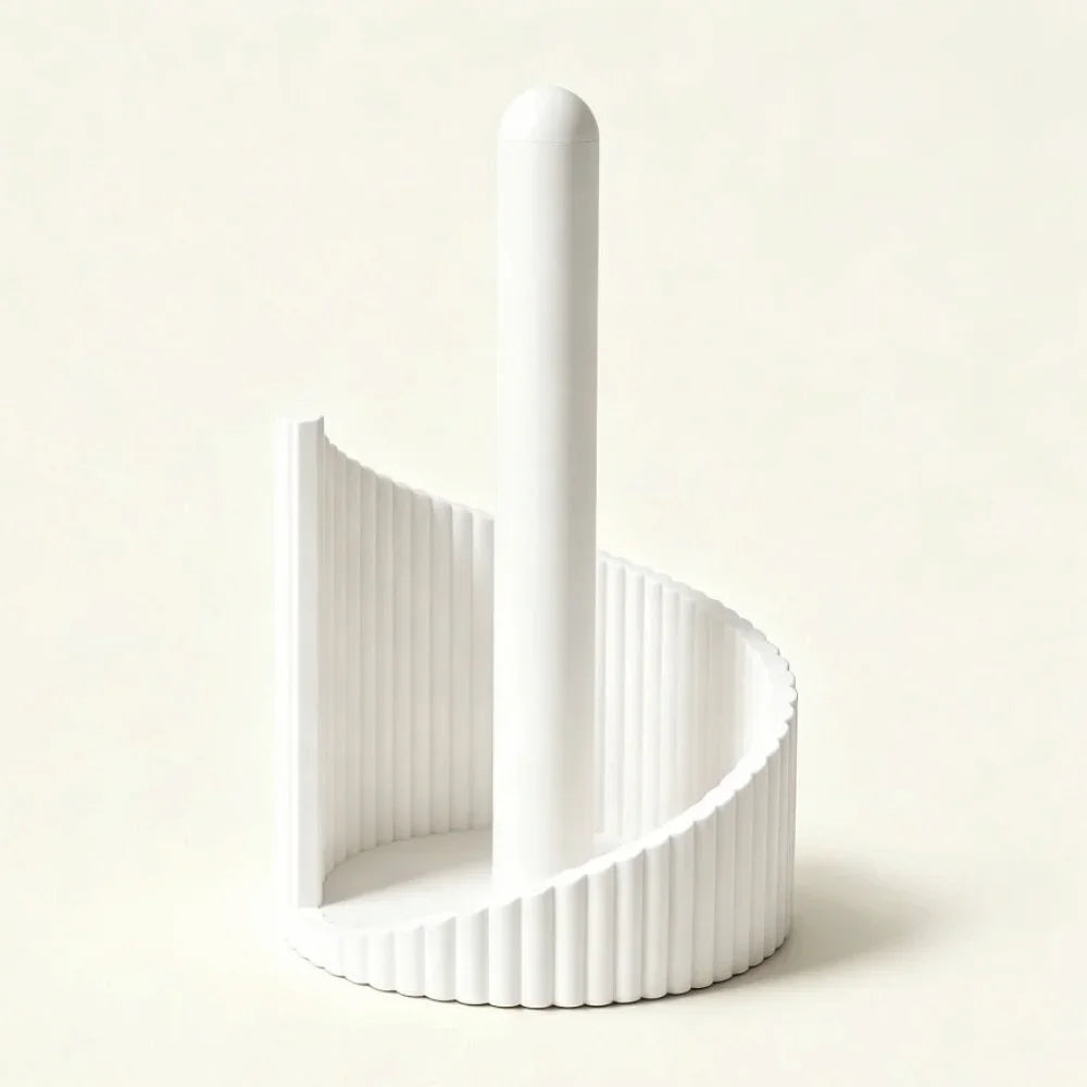 Dispensador de toallas de papel para impresión 3D, de pie, estable, para la cocina, que ahorra espacio y ofrece un sistema sencillo para guardar rollos de papel.