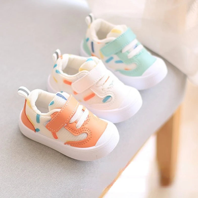 Zapatos Niña Zapatos para caminar de bebé otoño nueva suela suave Zapatos casuales de niño cara de malla zapato deportivo para niña recién nacida Zapatos de bebé Zapatillas