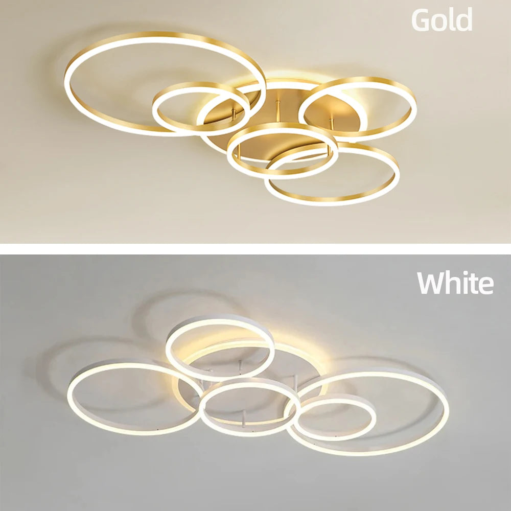 Lámpara de techo LED moderna, iluminación para el hogar, sala de estar, estudio, dormitorio, lámpara de techo regulable, iluminación interior, lámparas de decoración
