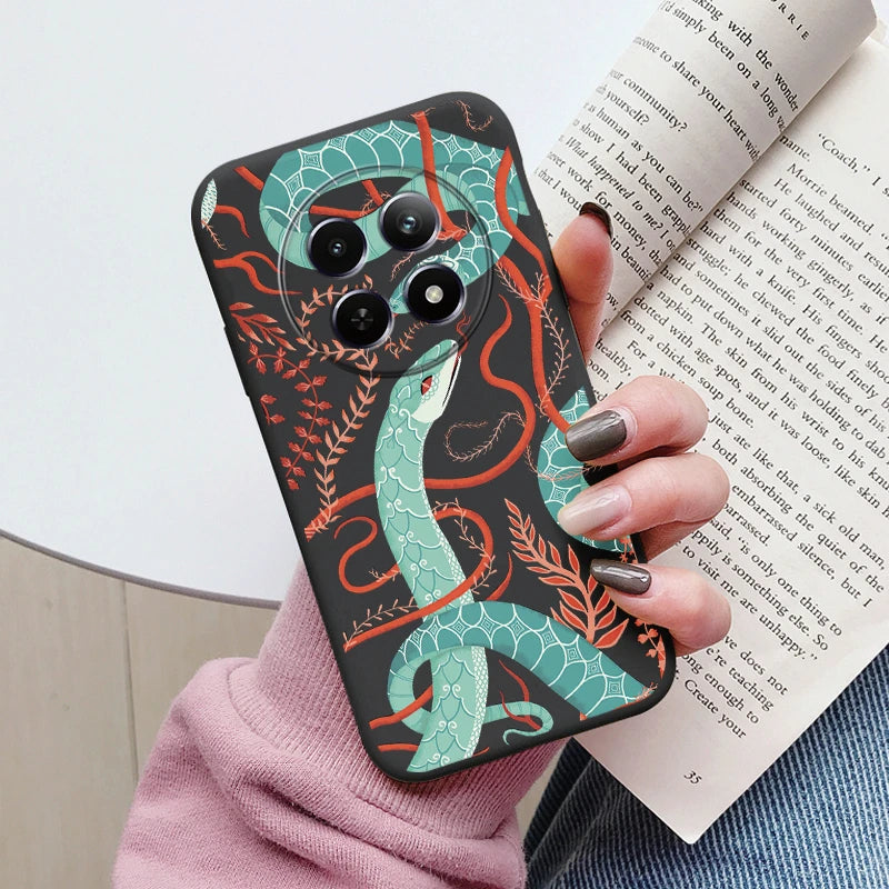 Funda para Realme 12 4G 12 + 13 + Plus 13 Pro + Plus 5G bonita funda trasera con forma de corazón y flor de silicona suave mate Fundas protectoras de dibujos animados