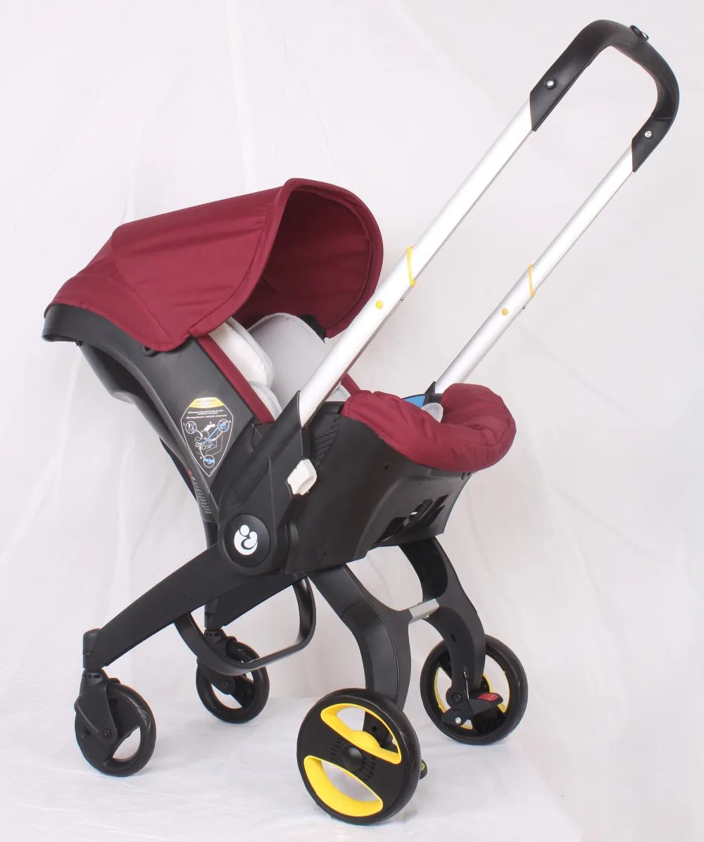 Cochecito de bebé 4 en 1 con asiento de coche, cochecito de bebé plegable con paisaje alto, cochecitos para recién nacidos, carrito 3 en 1