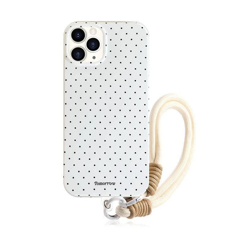 Funda de teléfono móvil pequeña y fresca de lunares INS para iPhone 17 16 15 14 13 12 Pro Max 11 funda ultrafina a prueba de golpes para iPhone Air