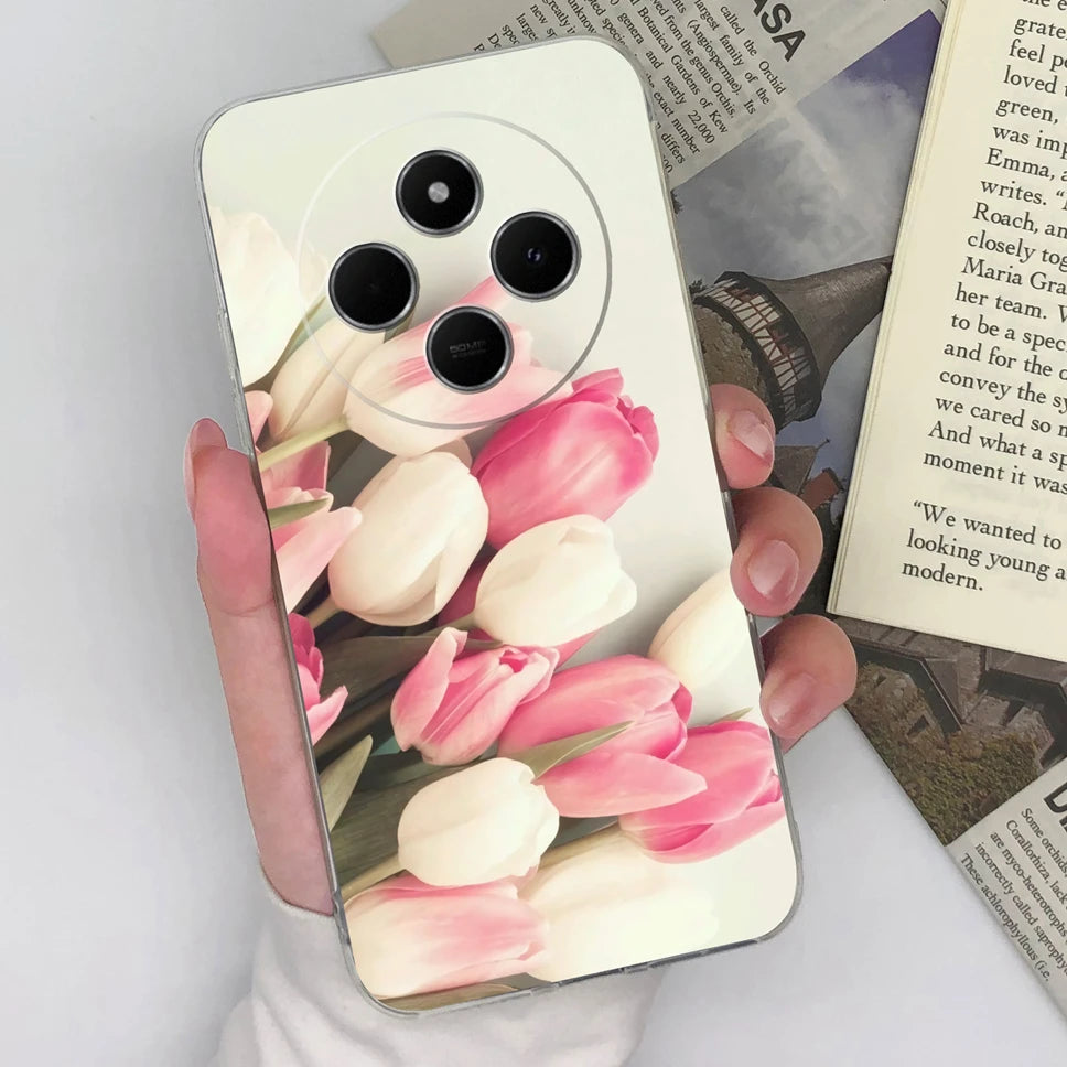 Funda de teléfono para Redmi 14C 4G, cubierta trasera creativa, transparente, suave, delgada, de silicona TPU, a prueba de golpes, protectora para Redmi14C
