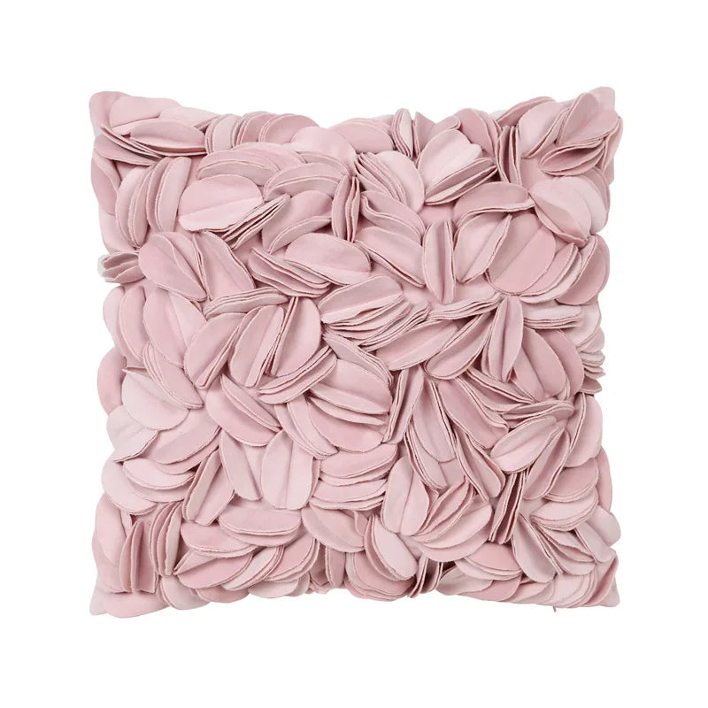 Funda de almohada de felpa con diseño de margarita pequeña y girasol, estilo corazón rosa, 30x50/45x45CM, funda de cojín de terciopelo floral 3D para decoración del hogar de niñas